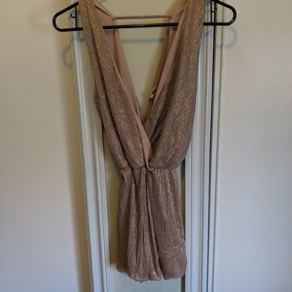 Gold sparky romper